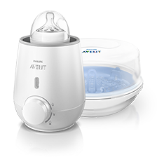 Flaskevarmere og sterilisator for tåteflasker fra Philips Avent